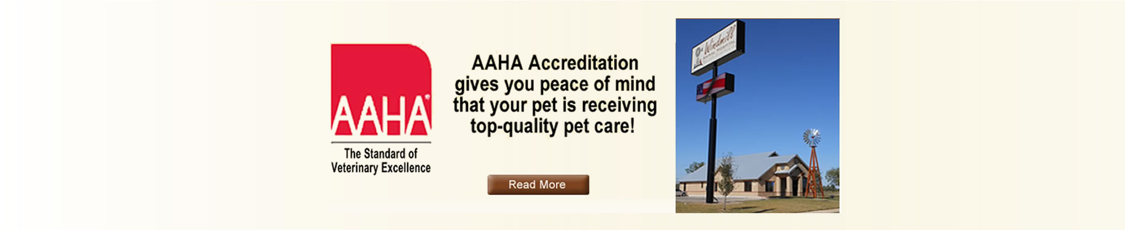 Windmill Animal Hospital is AAHA accredited